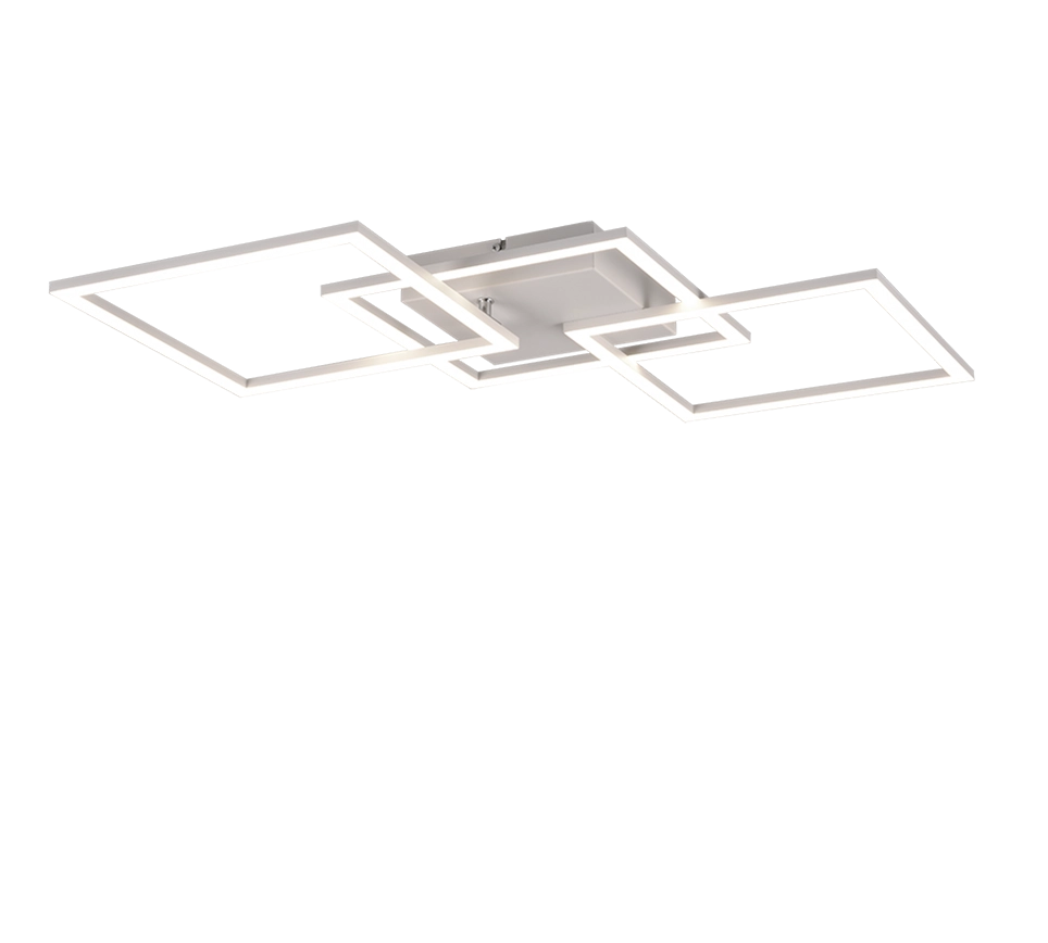 Plafoniera LED, metallo, bianco opaco, 74,5x7x35,2 cm, Trail
