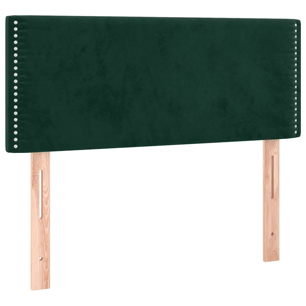 Giroletto a Molle con Materasso Verde Scuro 120x190 cm Velluto