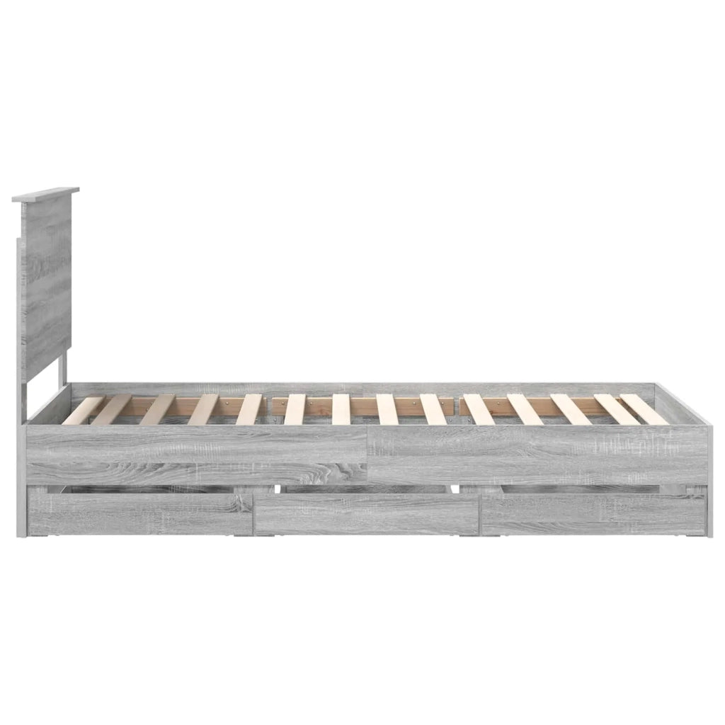Struttura del letto con cassetto Grigio Sonoma 90 x 190 cm 3411164