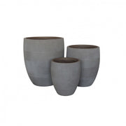 Set di 3 vasi  Papavero in Fibra sintetica Taupe