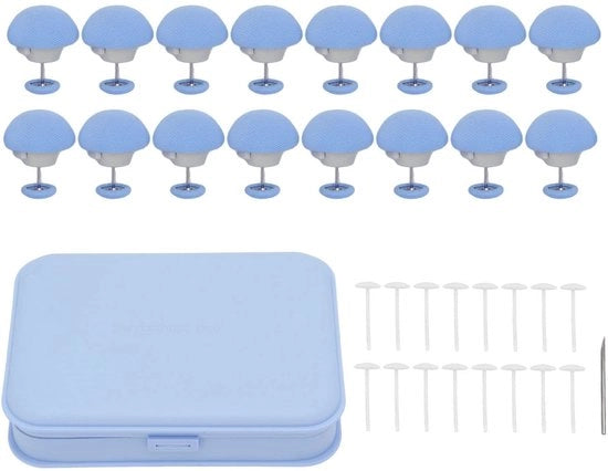 Clip di fissaggio per tende e cuscini - 16 pezzi - forma fungo - per coperte spesse - per cuscini e tende - facile da utilizzare - clip per coperte