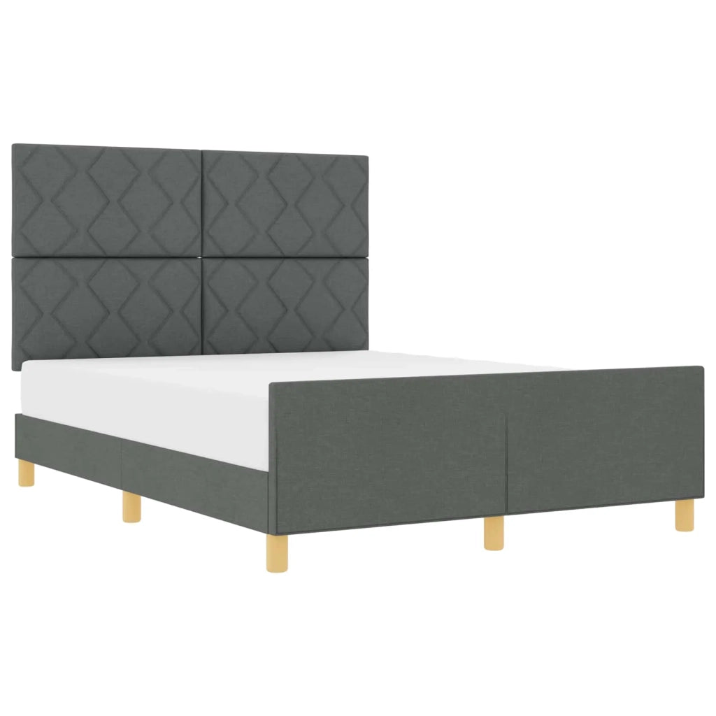 Struttura del letto Grigio scuro 160 x 200 cm Tessuto 3344817