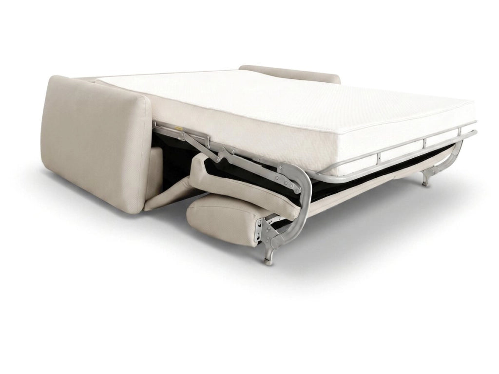 Divano letto trasformabile "Aurelie" - Materasso da 18 cm - Larghezza letto 140 cm - 3 posti - Beige
