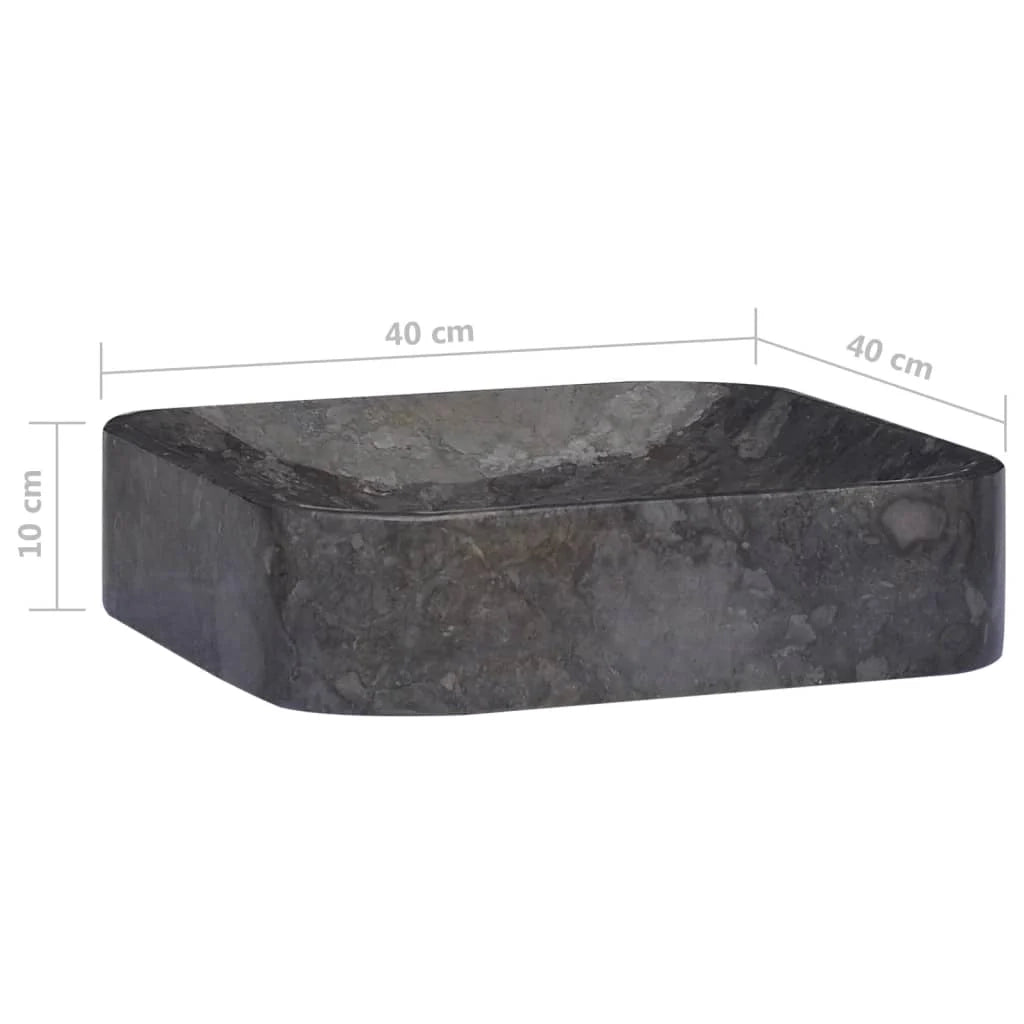 Lavabo da bagno lavabo da appoggio per WC lavabo da bagno lavabo da bagno interno casa 40 x 40 cm marmo nero 02_0002825