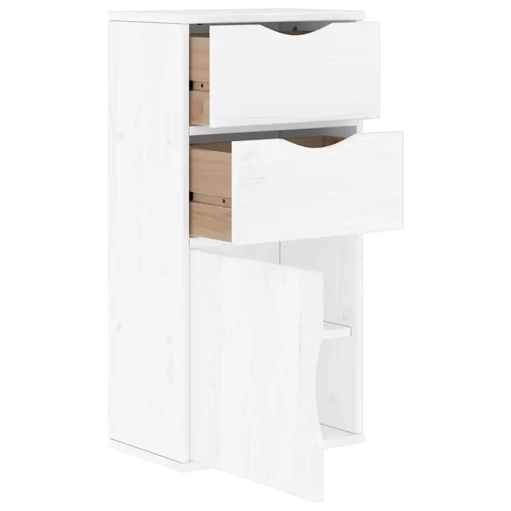 Armadietto Laterale con Cassetti ODDA Bianco 40x24x79 cm 4103598