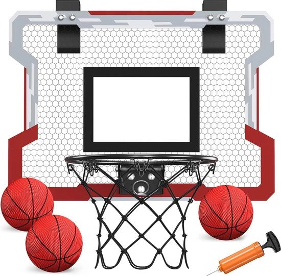 Mini Corazza da Basket per Bambini – Modello di Inizio per Interno ed Esterno, Con 3 Palle e Piastra Assorbente di Impatto