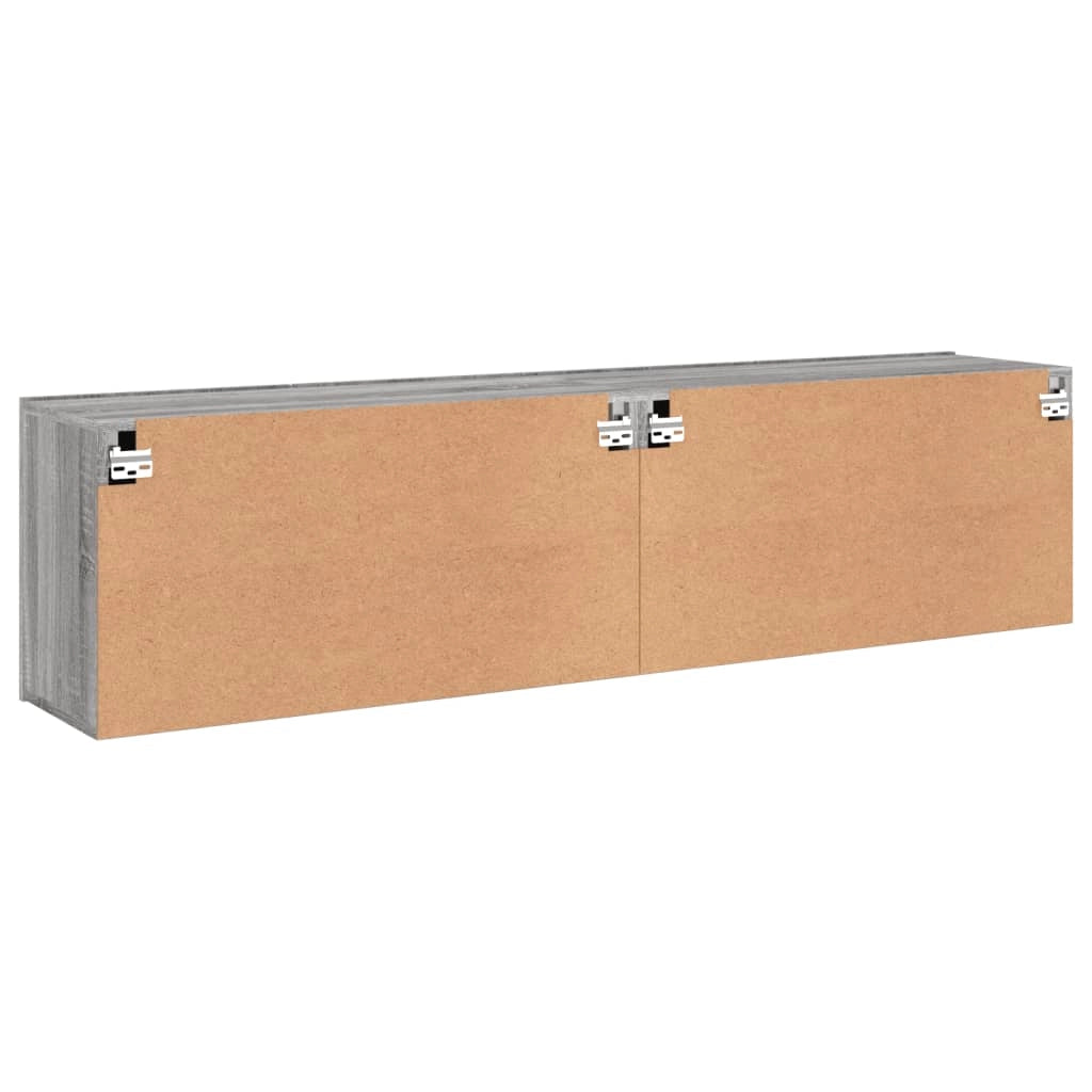 Mobile TV multimediale da parete mensola TV mobile TV sala da pranzo soggiorno camera da letto 2 pezzi Sonoma 80 x 30 x 41 cm grigio 02_0029017