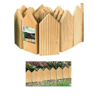 Multipack 2 pz bordo ornamentale per giardino in legno naturale