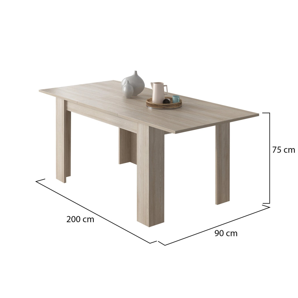 Marene, Tavolo Allungabile Allungabile, 200x90x75h cm Marrone Olmo