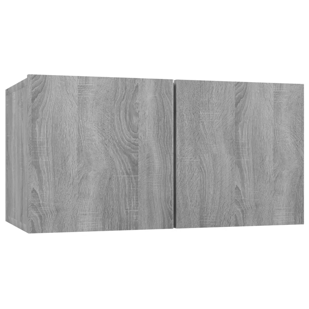 Mobili TV Pensili Grigio Sonoma 3 pz 60x30x30 Legno Multistrato