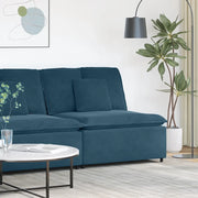 Modulo Centrale Divano Modulare con Cuscini Blu 100 cm