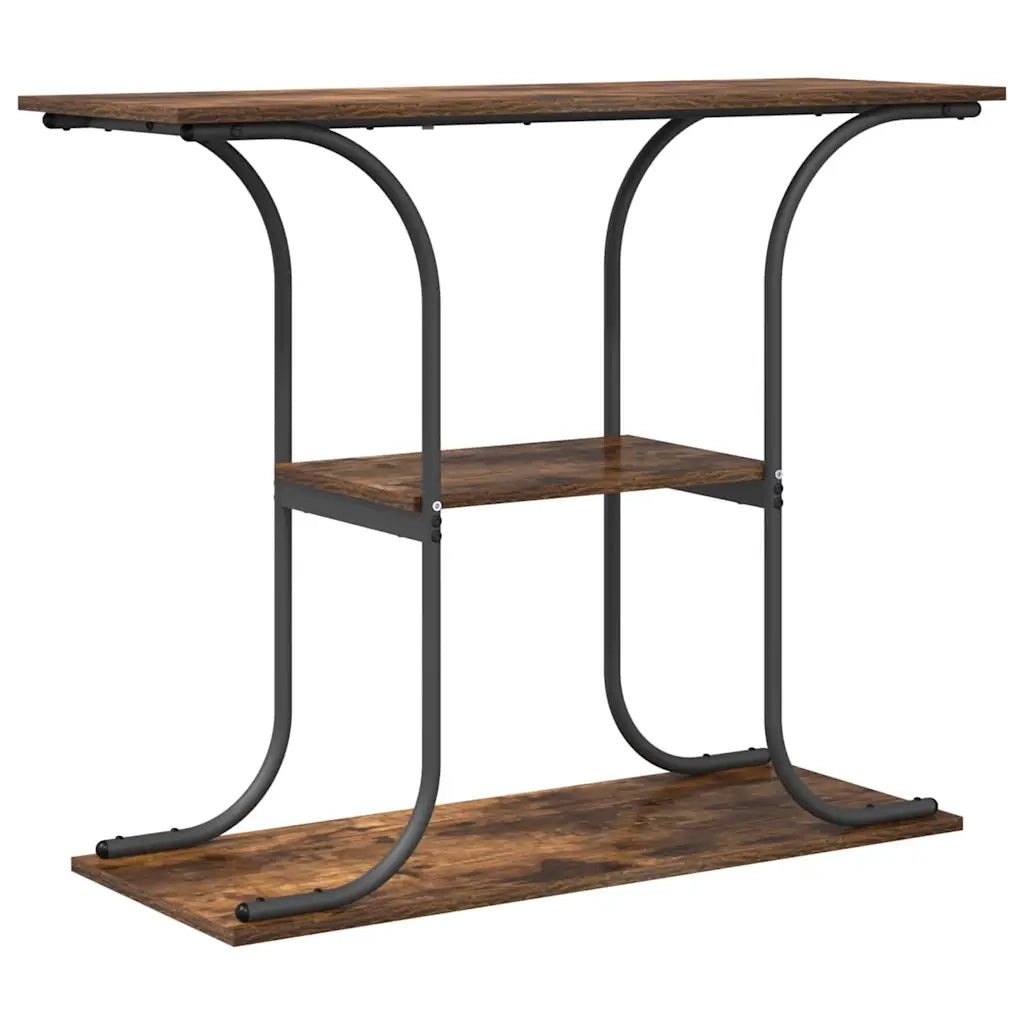 Tavolo consolle con lo scaffale Rovere fumé 101 x 35 x 80,5 cm 868471