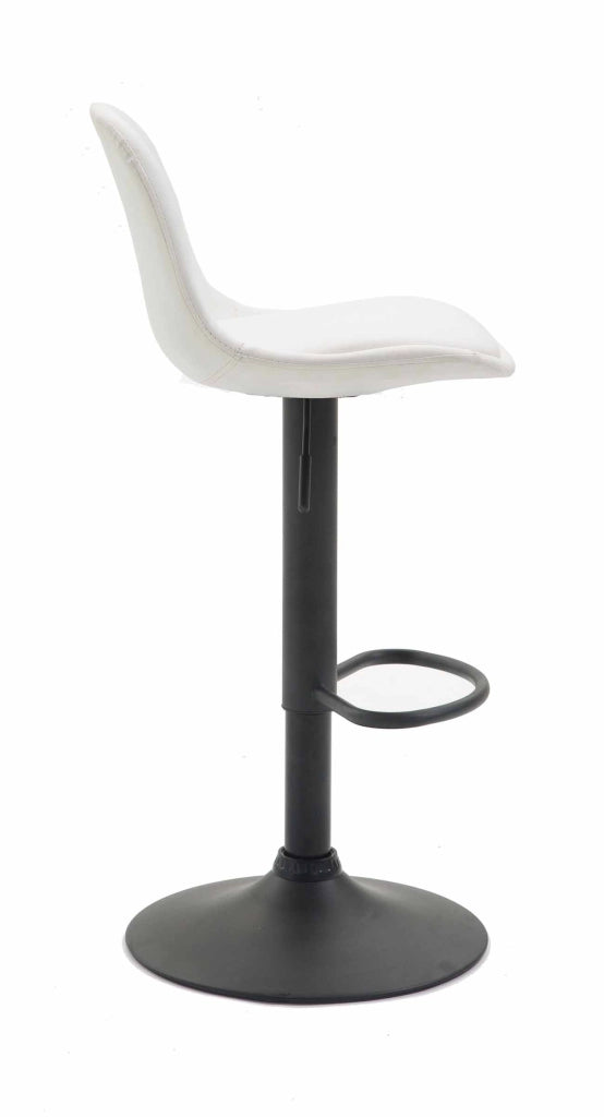 Sgabello di design KIEL in similpelle nero,bianco