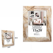 Trade Shop - Cornice Foto Portafoto Quadri Tele Poster 15 X 20 Cm Modello Effetto Marmo 71660 -