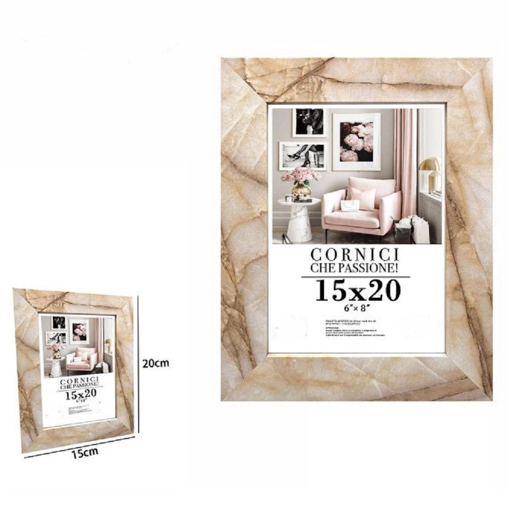 Trade Shop - Cornice Foto Portafoto Quadri Tele Poster 15 X 20 Cm Modello Effetto Marmo 71660 -