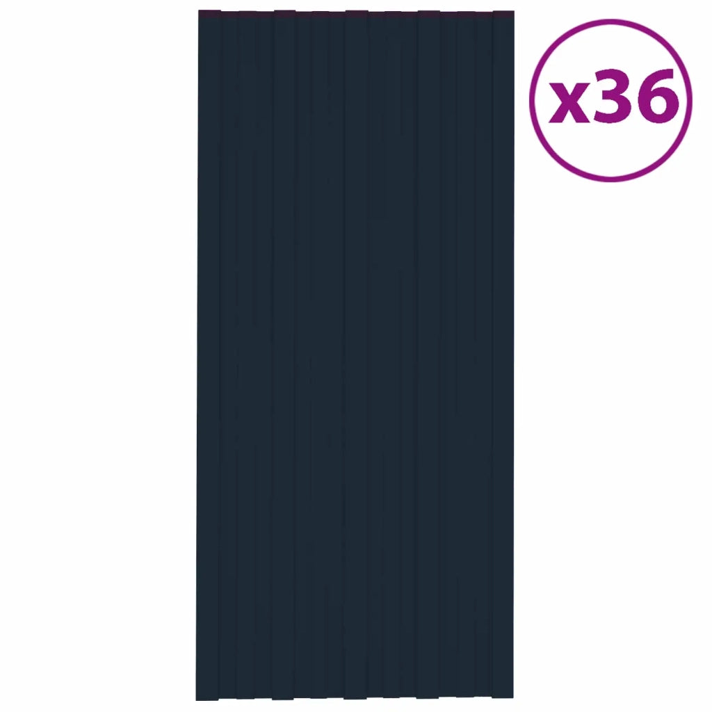 Pannello per tetto 36 pz Antracite 100 x 45 cm Acciaio zincato CFW4257010