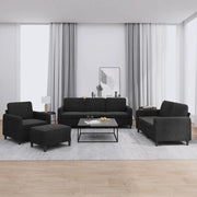 Set di Divani 4 pz Nero in Velluto