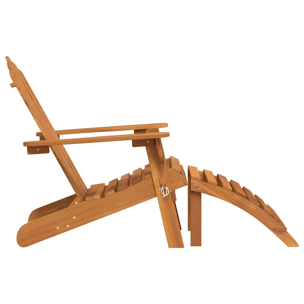 Sedie Giardino Adirondack Poggiapiedi 2pz Legno Massello Acacia
