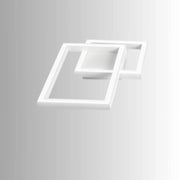 Plafoniera Moderna Cross Alluminio Bianco Opaco Led 20W Dimmerabile Ip20