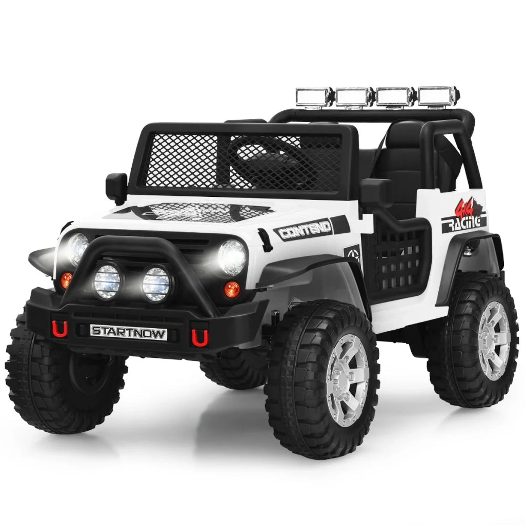 Auto elettrica per bambini 114,5 x 72 x 74 cm 2 modalità di controllo design realistico PP bianco 20_0019160
