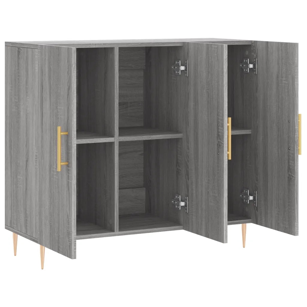 Credenza | Madia | Buffet da pranzo | Armadio da pranzo Grigio Sonoma 90x34x80 cm in Legno Multistrato