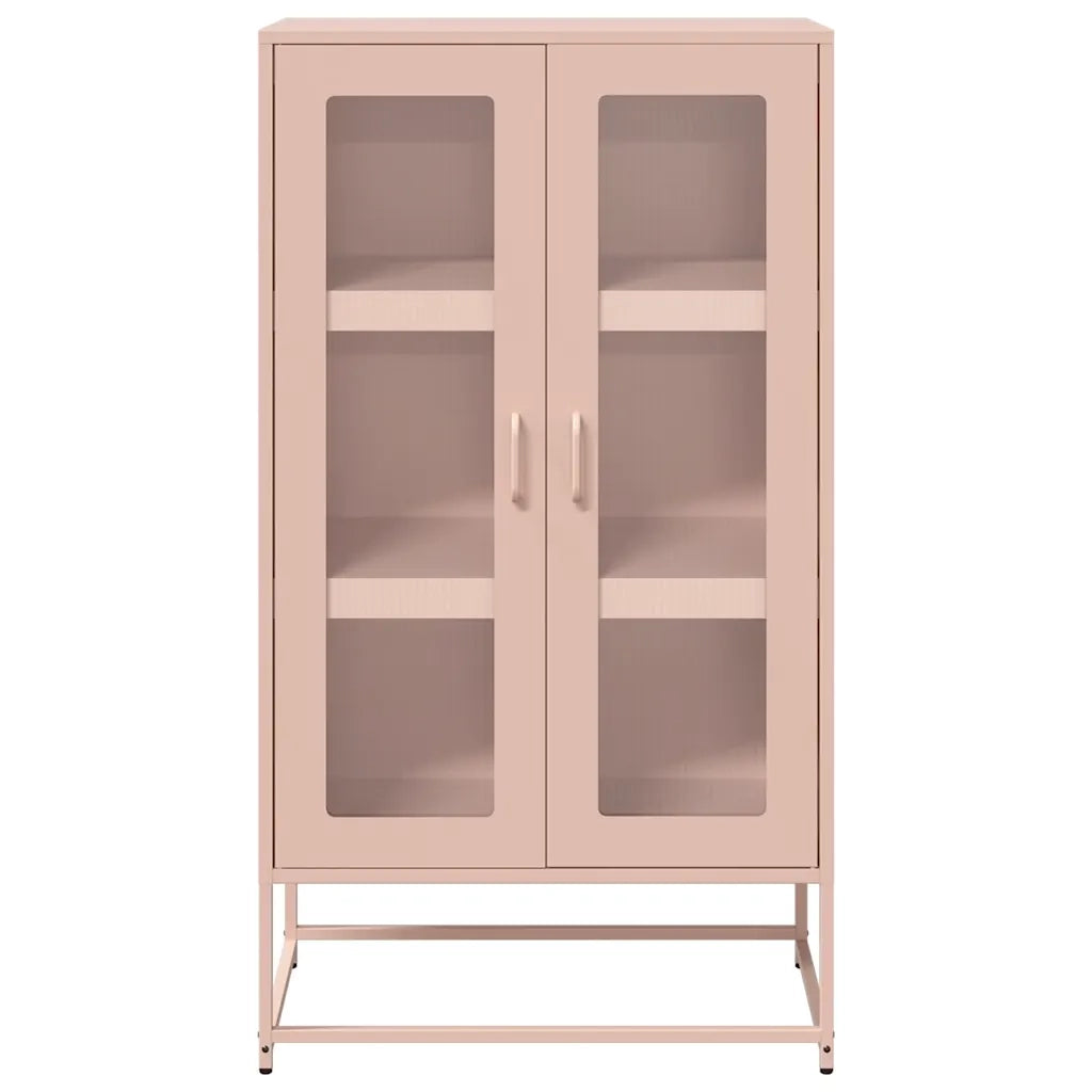 Credenza | Madia | Buffet da pranzo | Armadio da pranzo Rosa 68x39x123 cm in Acciaio
