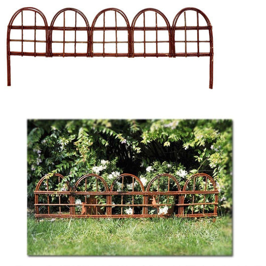 Multipack 6 pz bordo ornamentale per giardino fantasy con archetti in salice