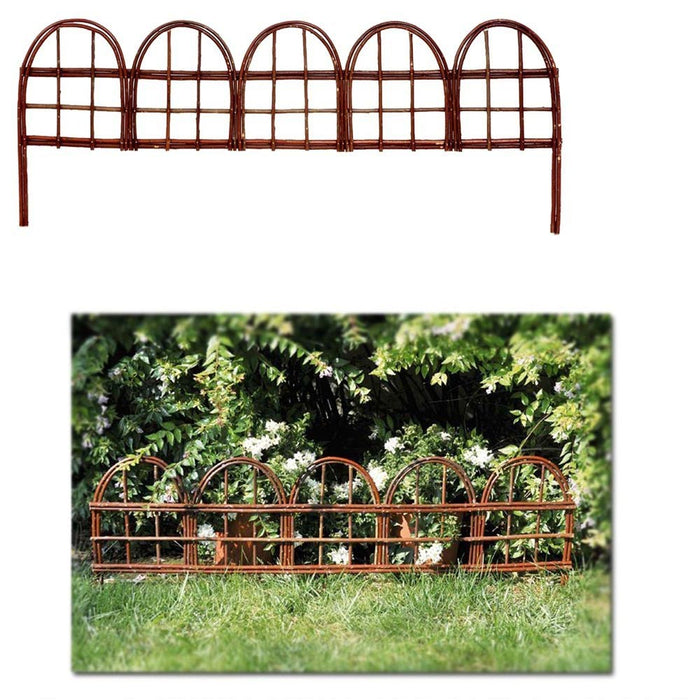 Multipack 6 pz bordo ornamentale per giardino fantasy con archetti in salice
