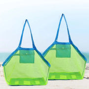 Set di due borse per giocattoli e accessori da bagno con capacità grande - Borsa da spiaggia pieghevole - Borsa a rete per l'organizzazione - Dimensioni 40 x 40 x 24 cm