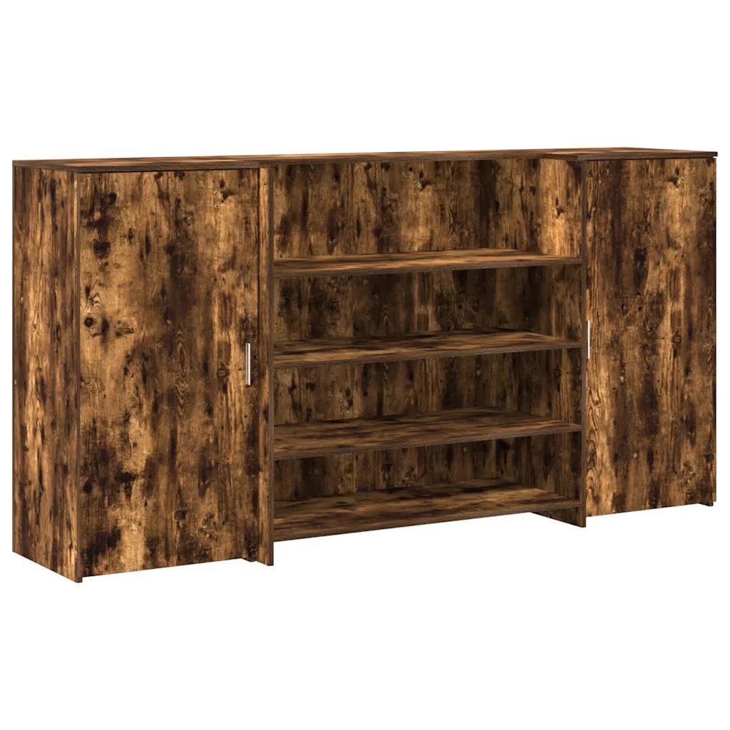 Banco Reception Rovere Fumo 200x50x103,5cm in Legno Multistrato 3324182