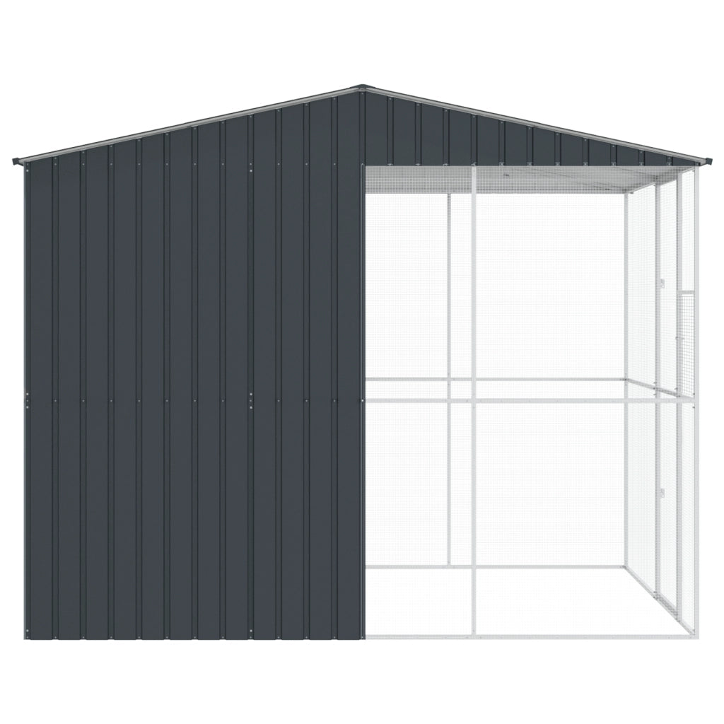 Voliera per uccelli Antracite 215x310x247 cm in Acciaio