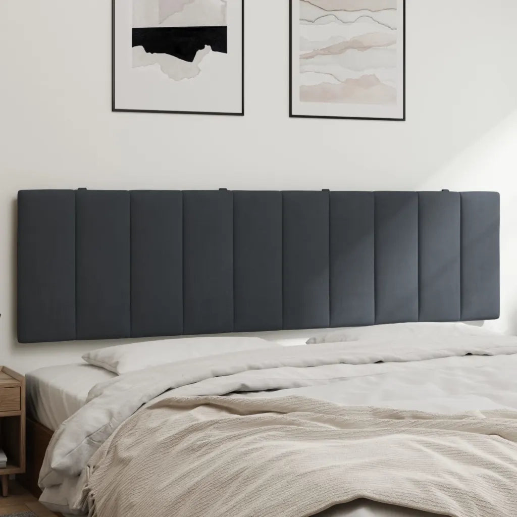 Cuscino Testiera Hanko Grigio Scuro 180 cm in Velluto CFW9651804