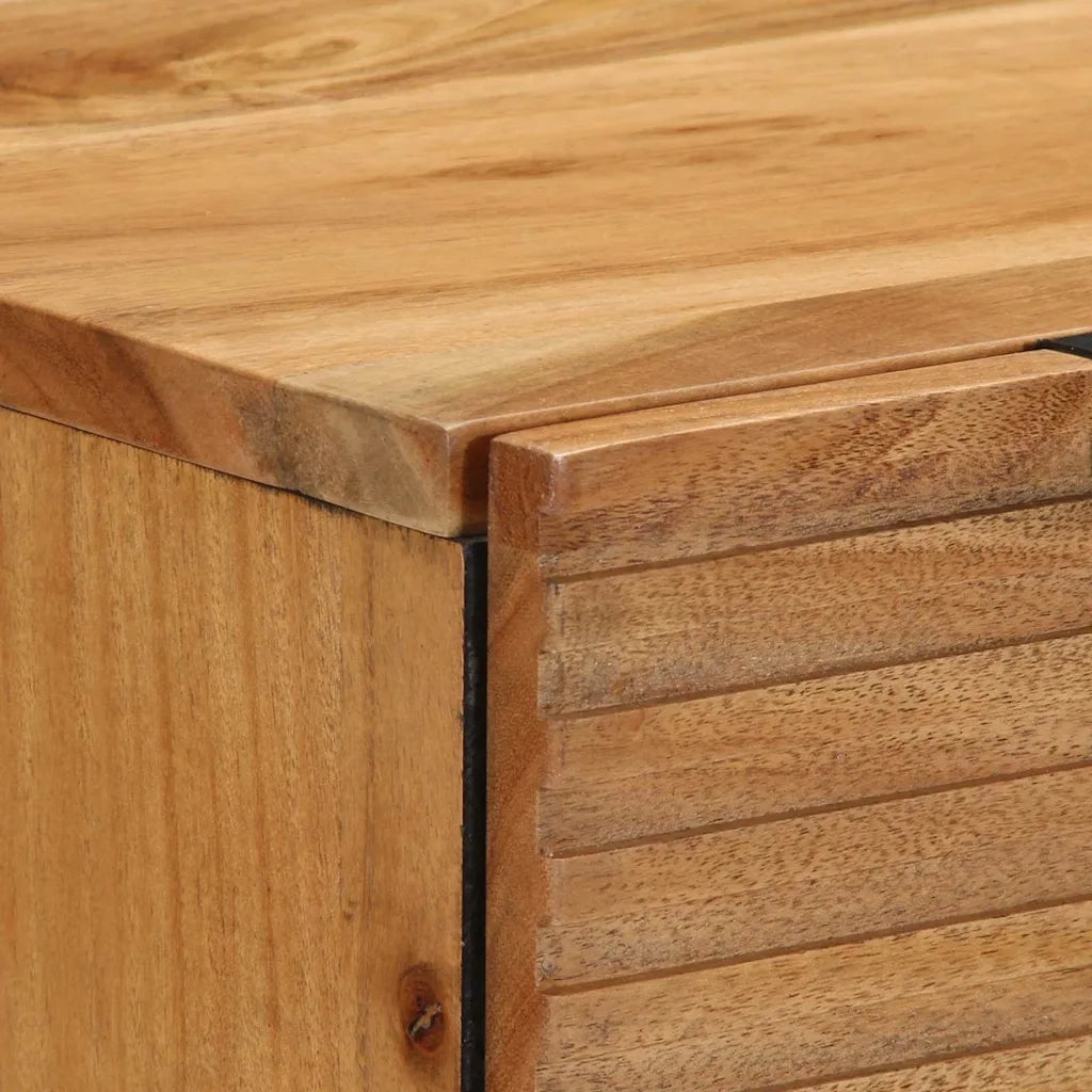Set di Credenze 2 pcs Naturale Legno di Acacia Massello 3310010