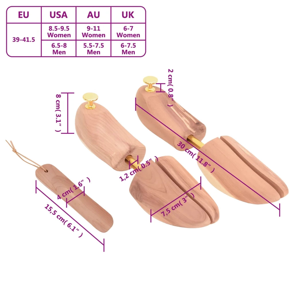 Allarga Scarpe con Calzascarpe EU 39-41,5 Legno Massello Cedro 155241
