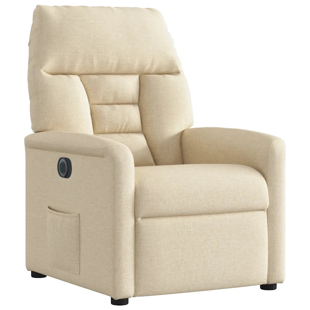Poltrona Elettrica Reclinabile Crema in Tessuto 3303020
