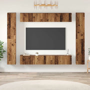 vidaXL Set mobile TV 10 pcs Legno vecchio 30.5 x 30 x 90 cm