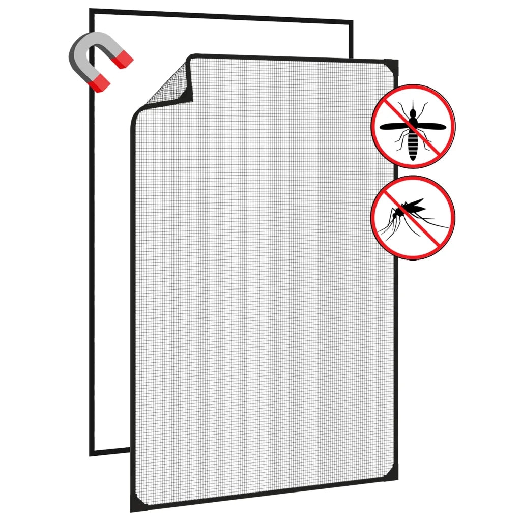 Zanzariera Magnetica per Finestre Antracite 80x120 cm 153850
