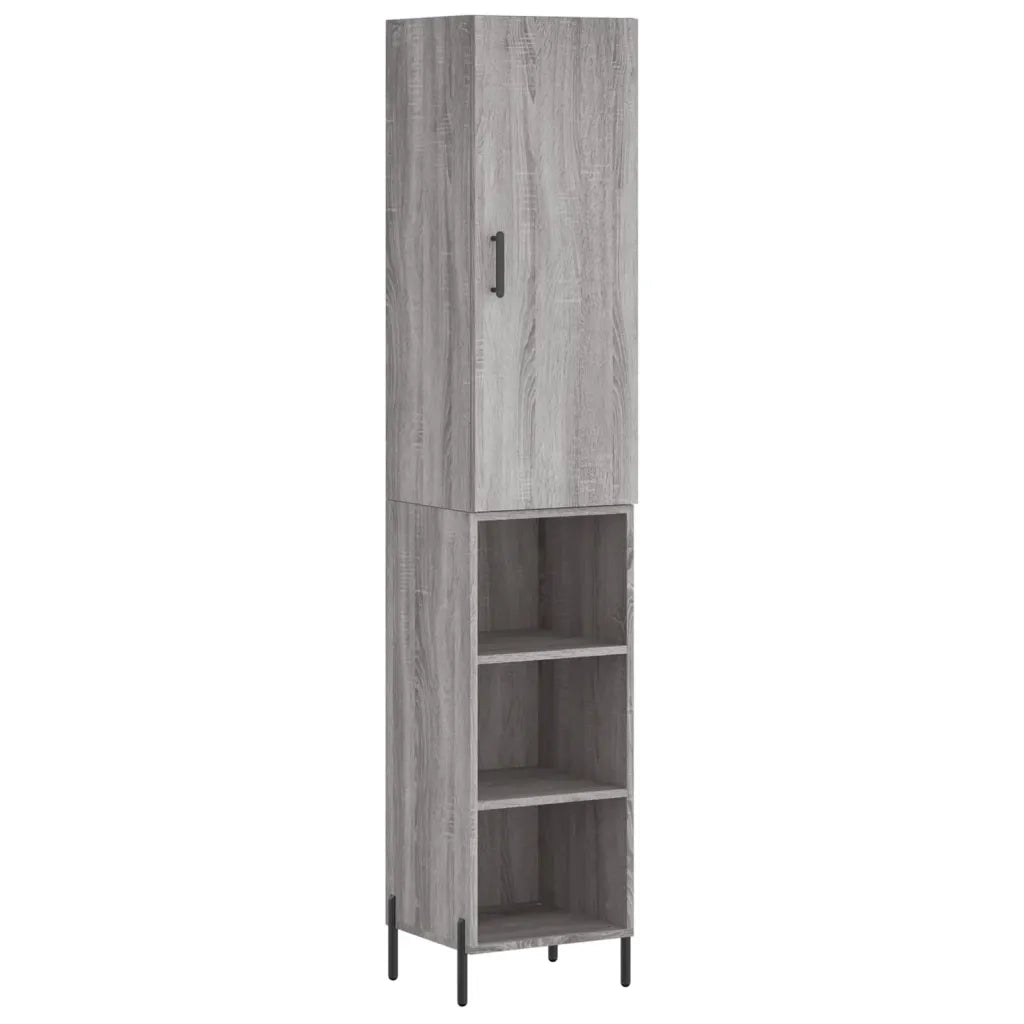 Credenza Grigio Sonoma 34,5x34x180 cm in Legno Multistrato 3198991