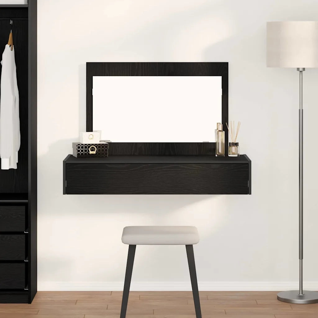 Tavolo da Trucco Nero 100 x 40 x 70 cm Legno multistrato 865209