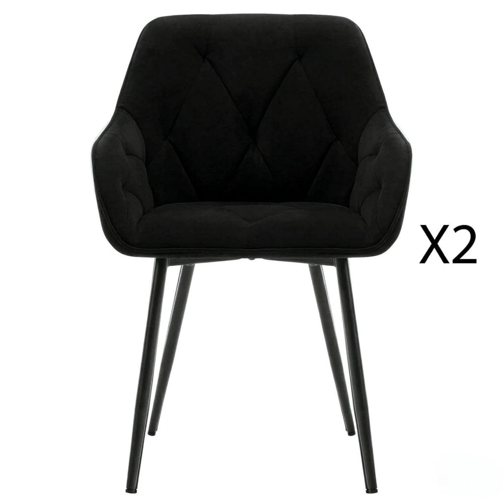 Set 2 Sedie Imbottite da Pranzo Moderne con Schienale Ergonomico, Comode e Versatili