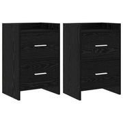 Comodini 2 pcs Rovere Nero 40 x 30 x 60 cm Legno ingegnerizzato 8010966