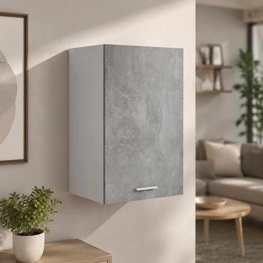 Lyon Wall Cabinet, Concrete Grey, 39.5x31x60 Cm, Wood-based Material