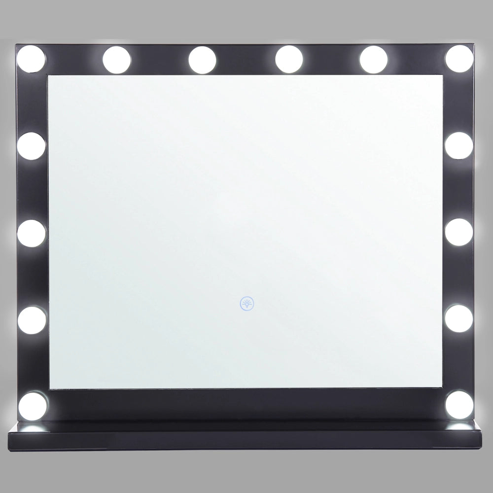 Specchio a LED Nero 50 x 60 cm in stile moderno bagno soggiorno