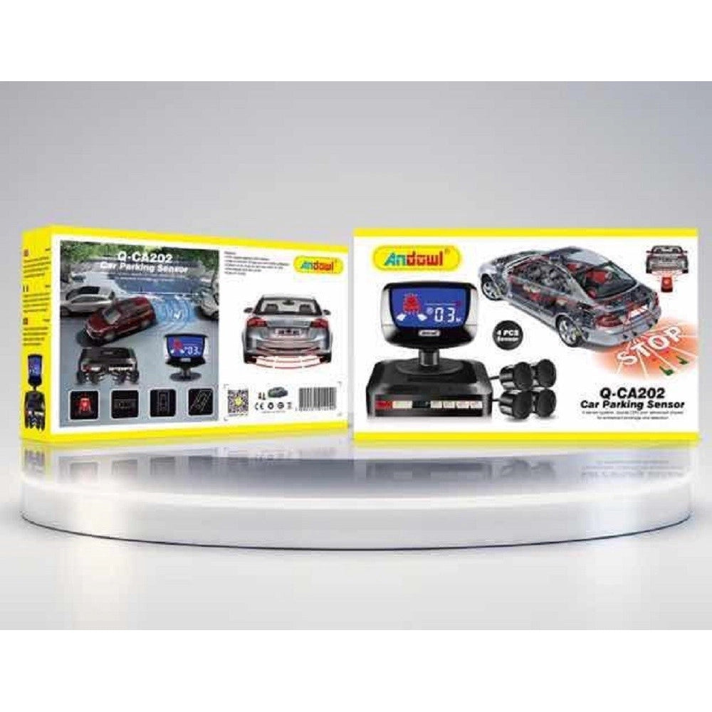 Trade Shop - Sensore Di Parcheggio Auto Sistema A 4 Sensori Display Led Ad Ultrasuoni Q-ca202 -