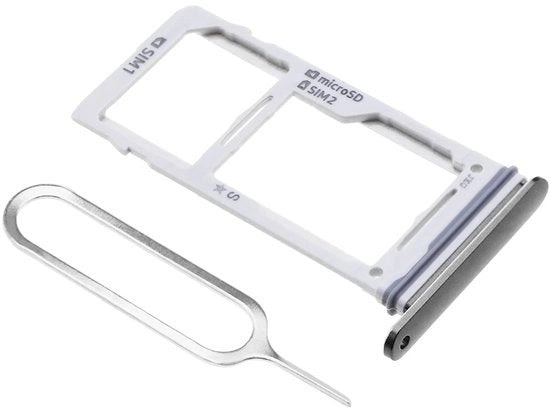Supporto doppio SIM compatibile con Samsung Galaxy S9/S9 Plus - sostituzione - grigio - compatibile con SIM-tray con ejection pin