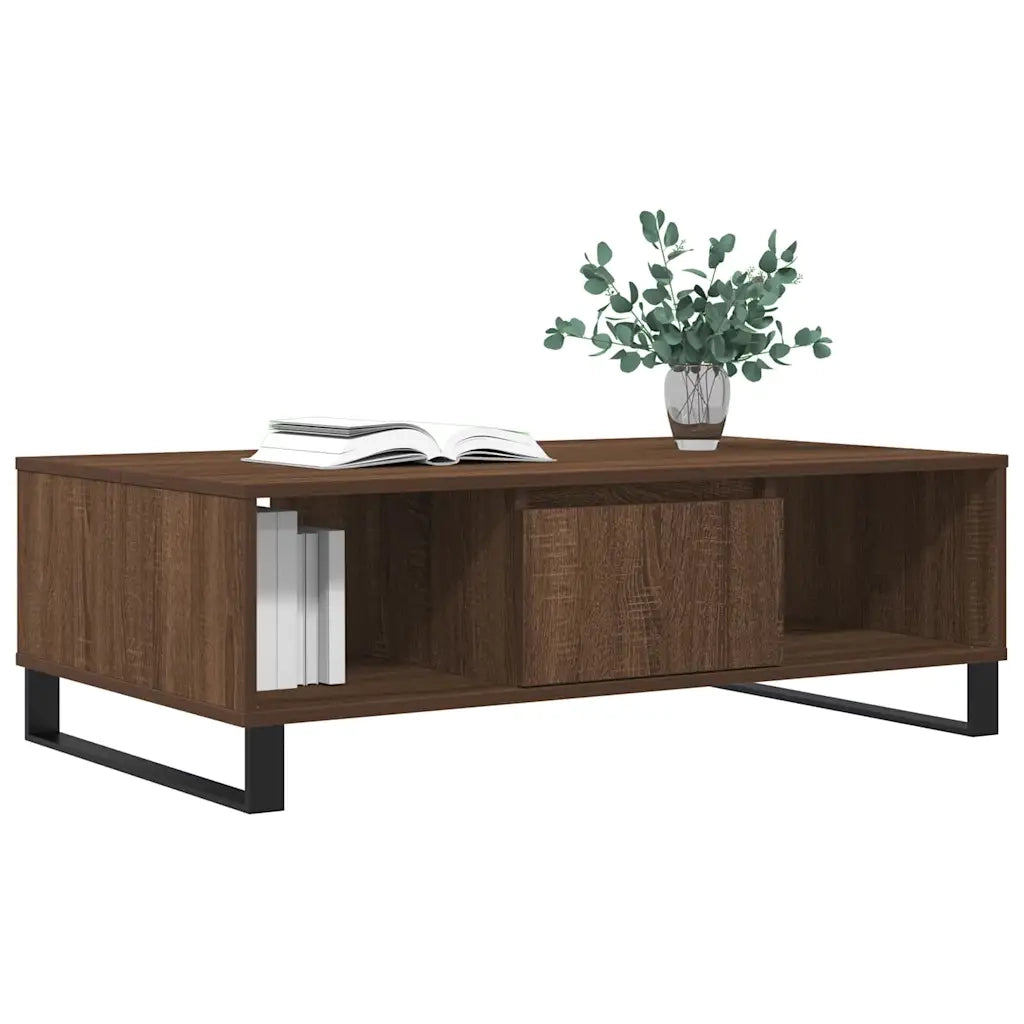 Tavolino Salotto Rovere Marrone 104x60x35 cm Legno Multistrato 827099
