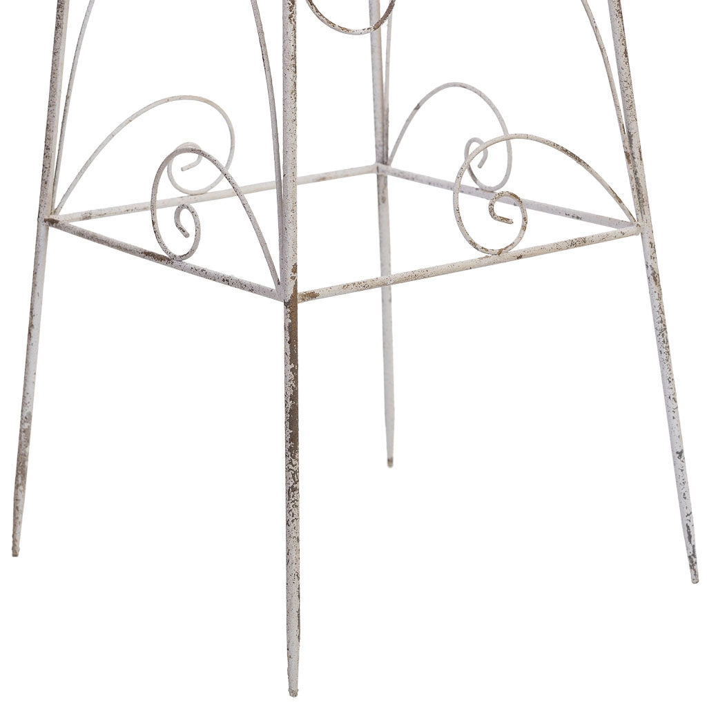 Set di decorazioni in metallo da 2 pezzi, 34x34x100h - 25x25x80h cm