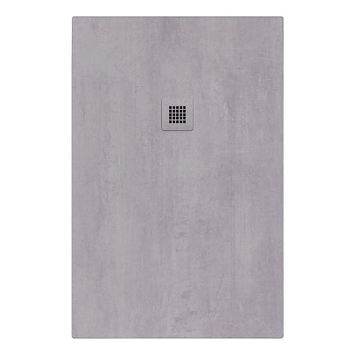 Piatto doccia in marmoresina 100x70 cm effetto microcemento chiaro PRAGA