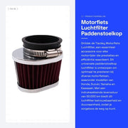 Filtro d'aria per motocicletta - Paddenstoelkop accessorio - Universale 55MM - Filtro d'aria di aspirazione - Adatto per Honda Suzuki Yamaha Kawasaki