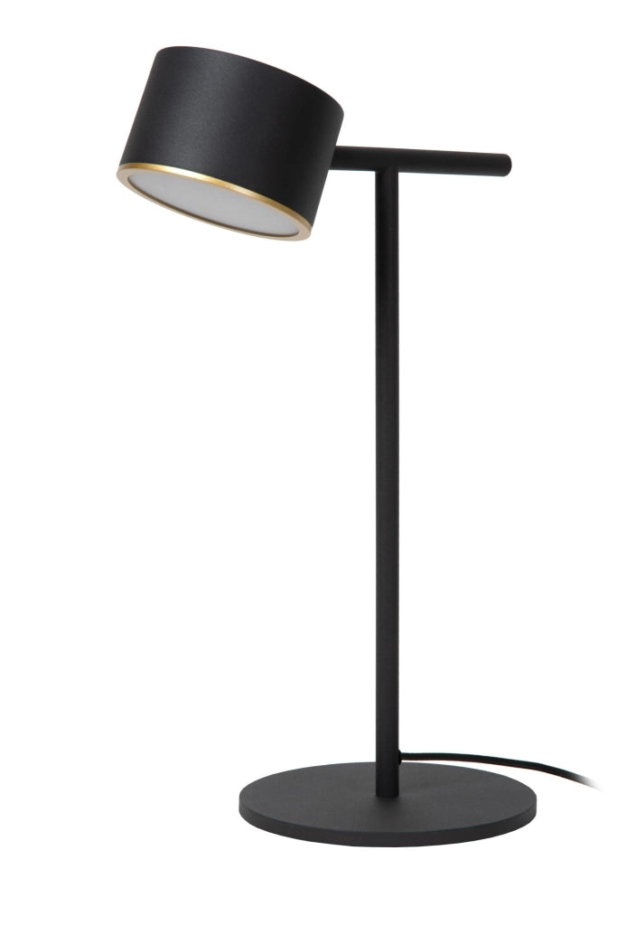 Lampada da tavolo minimal nera dimmerabile LED 8W Lucide